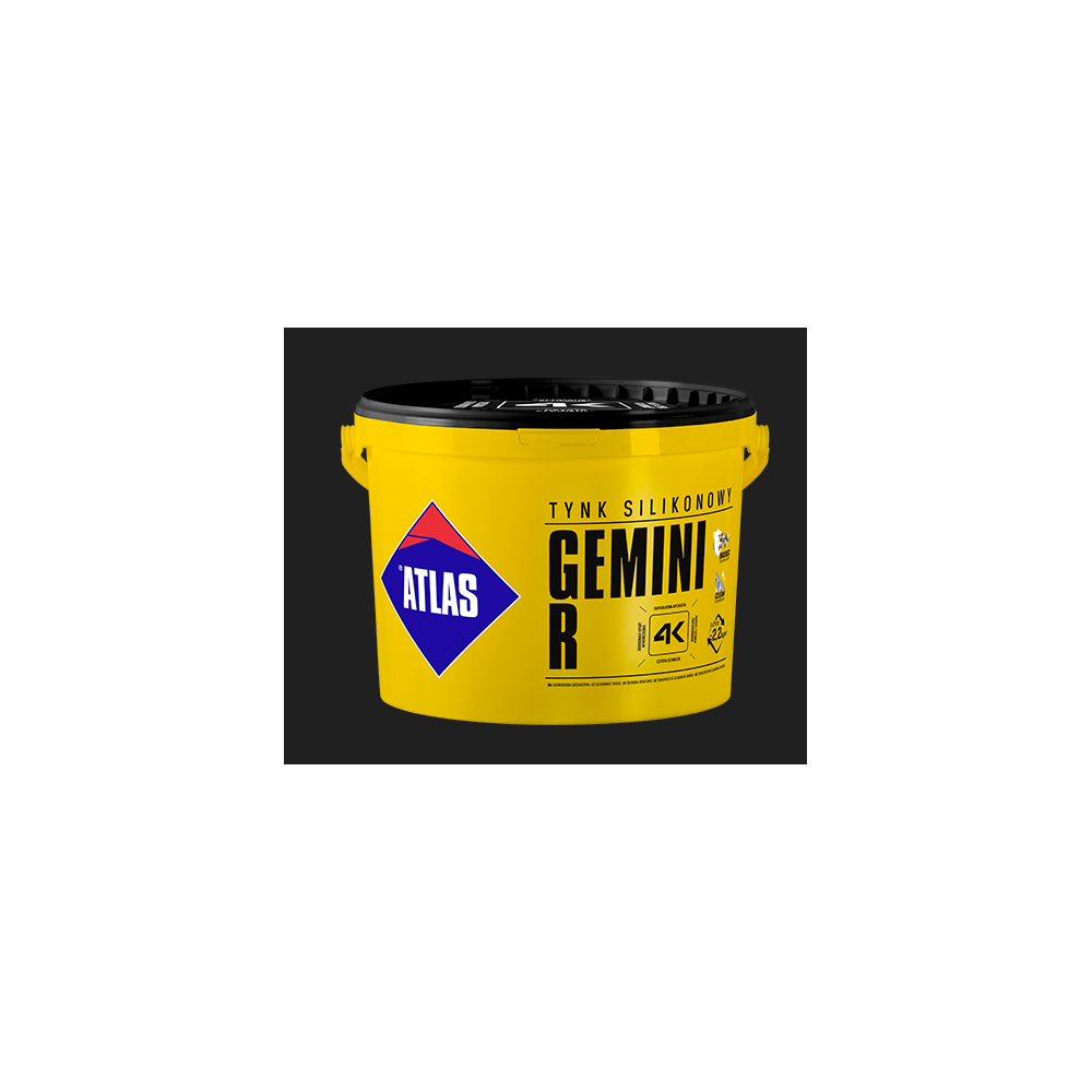 Tynk Silikonowy Atlas GEMINI R 25kg baranek baza Biała