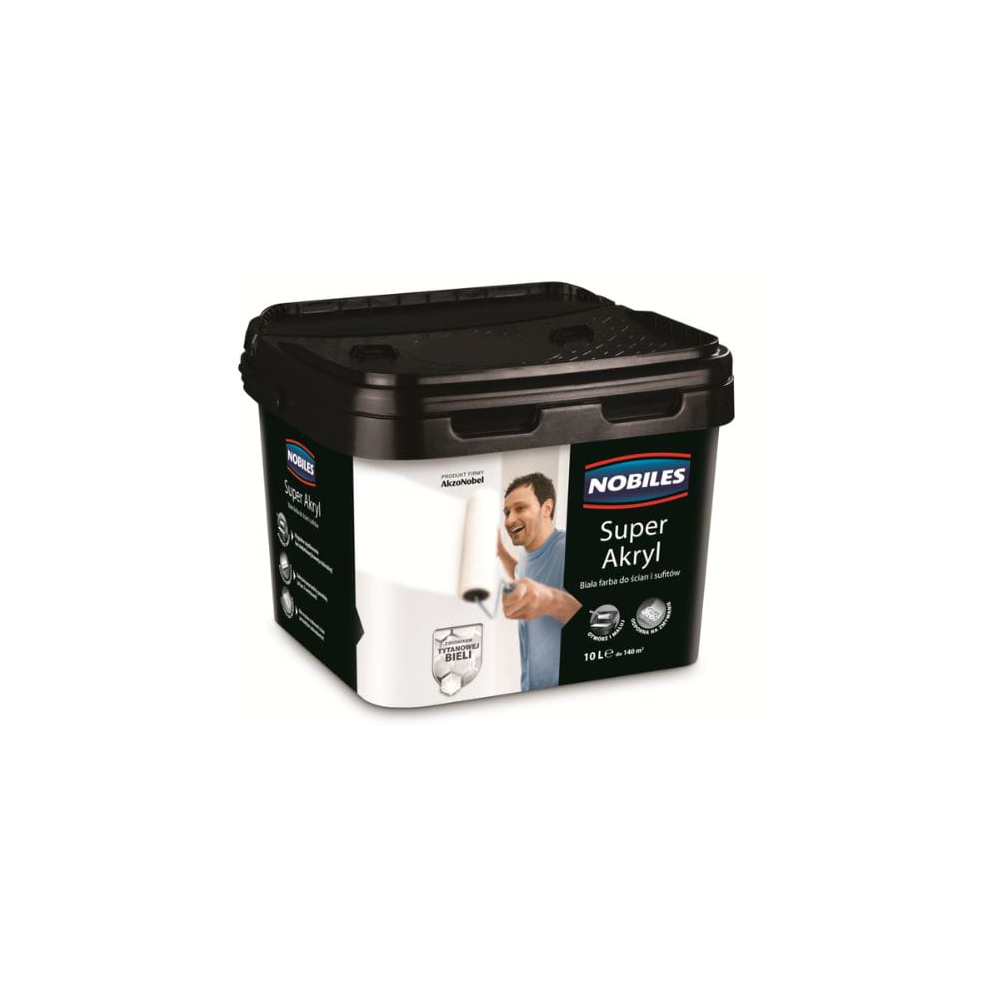 Farba Nobiles Super Akryl Biała 10L