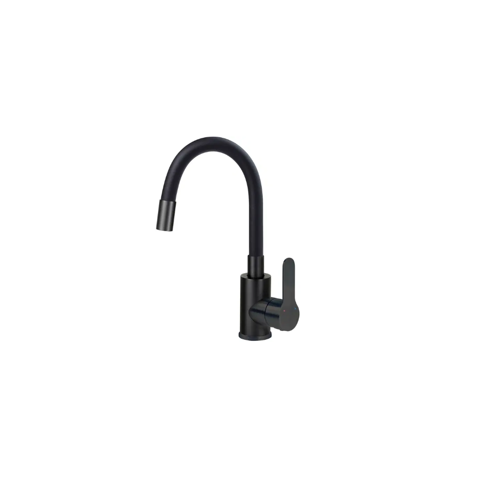 Bateria umywalkowa z giętą wylewką LUPO BLU_N24M firmy DEANTE