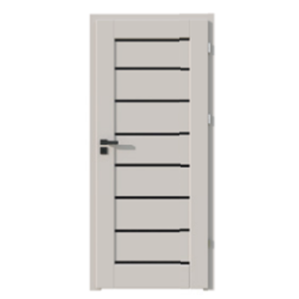 Drzwi wewnętrzne ramiakowe przylgowe Kaszmir PRO Line PRIMO BLACK 08 firmy KR CENTER