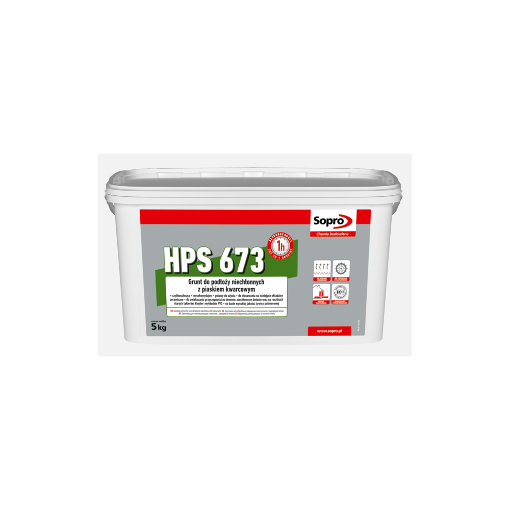 Grunt do podłóż niechłonnych z piaskiem kwarcowym HPS 673 5kg  firmy Sopro