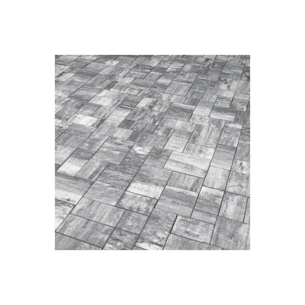 Kostka brukowa Primavera 6 cm Inverno cieniowana szaro-biała DROGBRUK