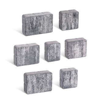 Kostka brukowa Moderno Piatto 6 cm Inverno cieniowana szaro-biała DROGBRUK