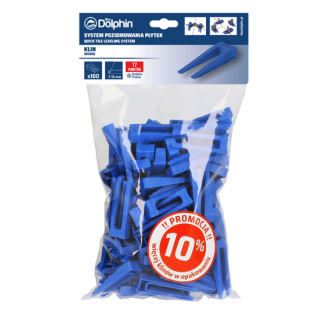 Klin do Systemu Poziomowania Płytek Blue Dolphin - 100szt