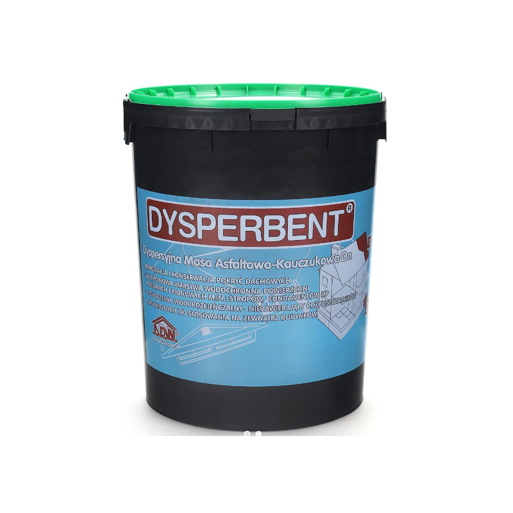 DYSPERBENT - dyspersyjna masa asfaltowo-kauczukowa Dn do wykonywania bezspoinowych hydroizolacji.